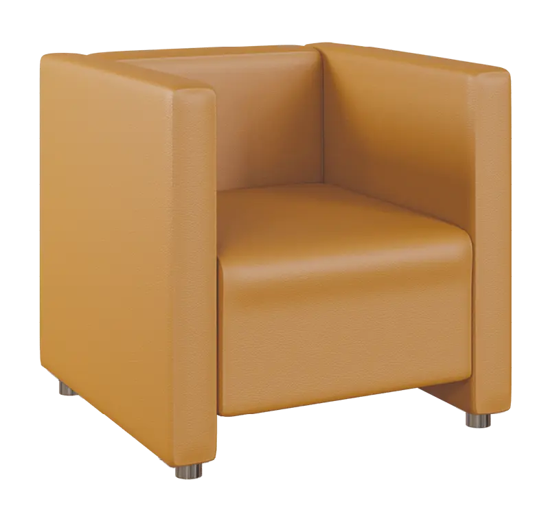 MIRA 1 křeslo, koženka světle hnědá